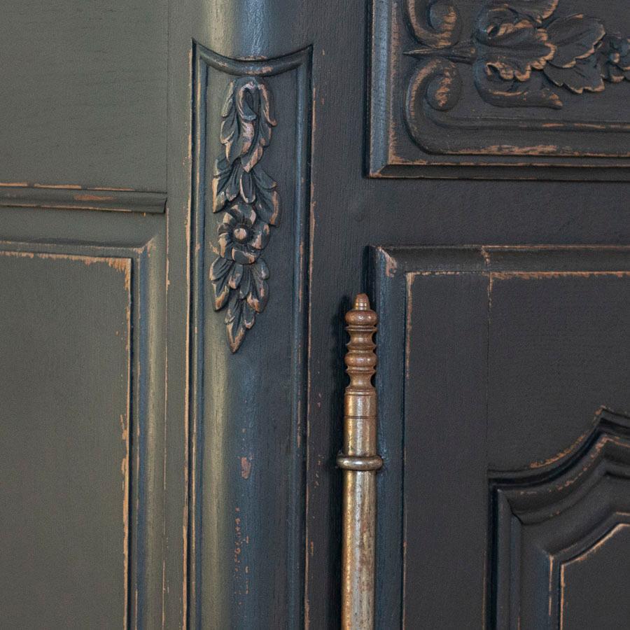 antique black buffet