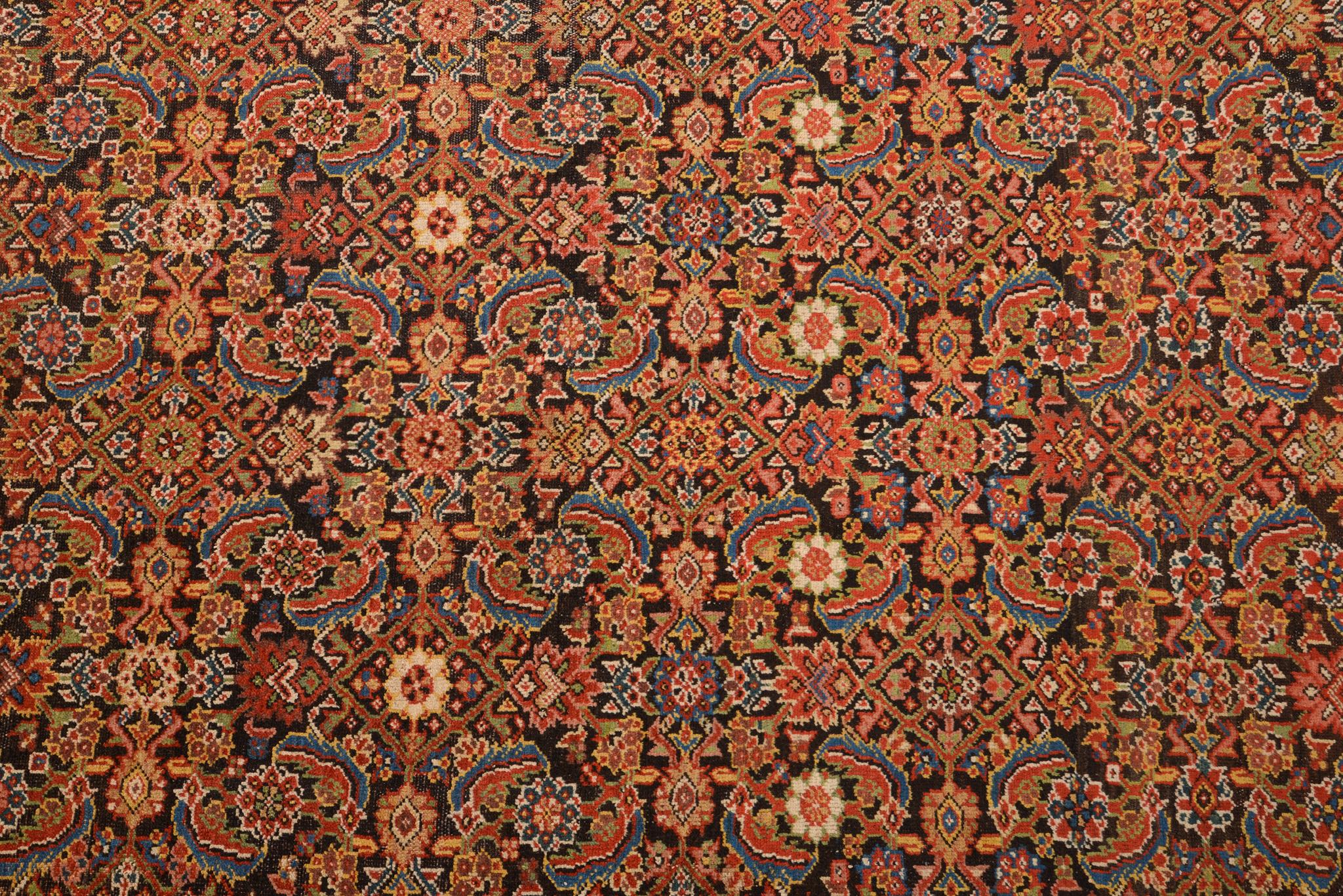 Hand-Knotted Antique Long GAREBAGH Carpet For Sale