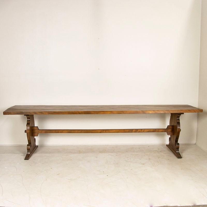 narrow antique dining table