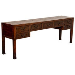 Antique Long Narrow Console Table, China