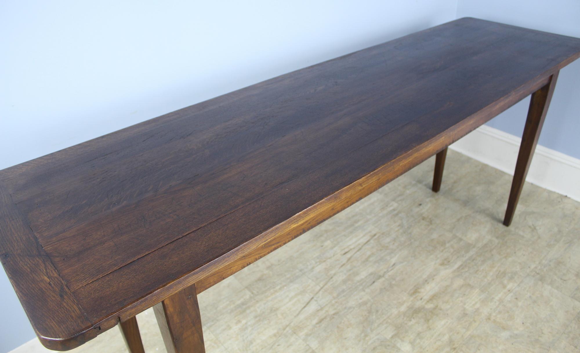 narrow oak console table