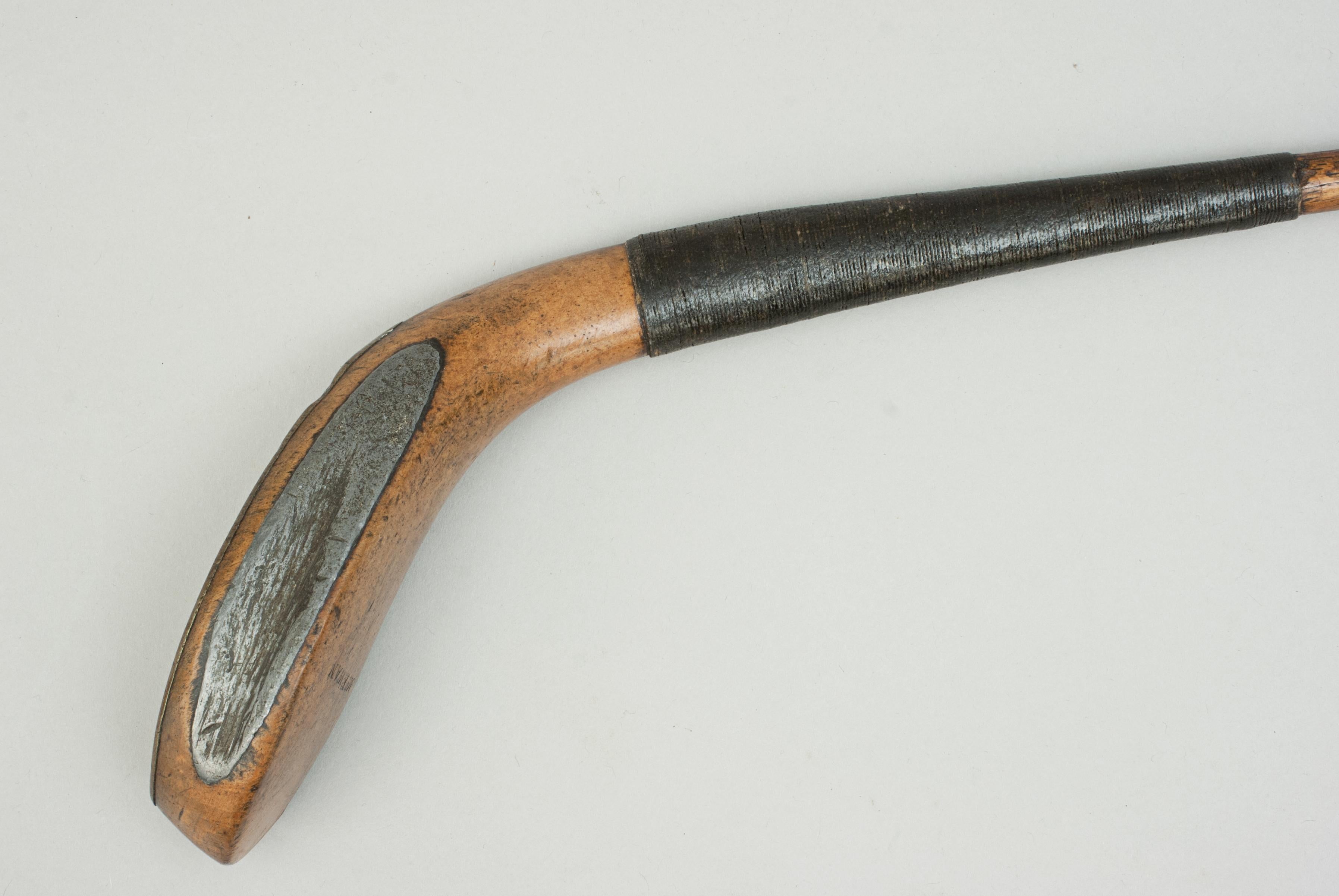 Pacanier Antique Long Nose Golf Club, McEwan, Musselburg en vente