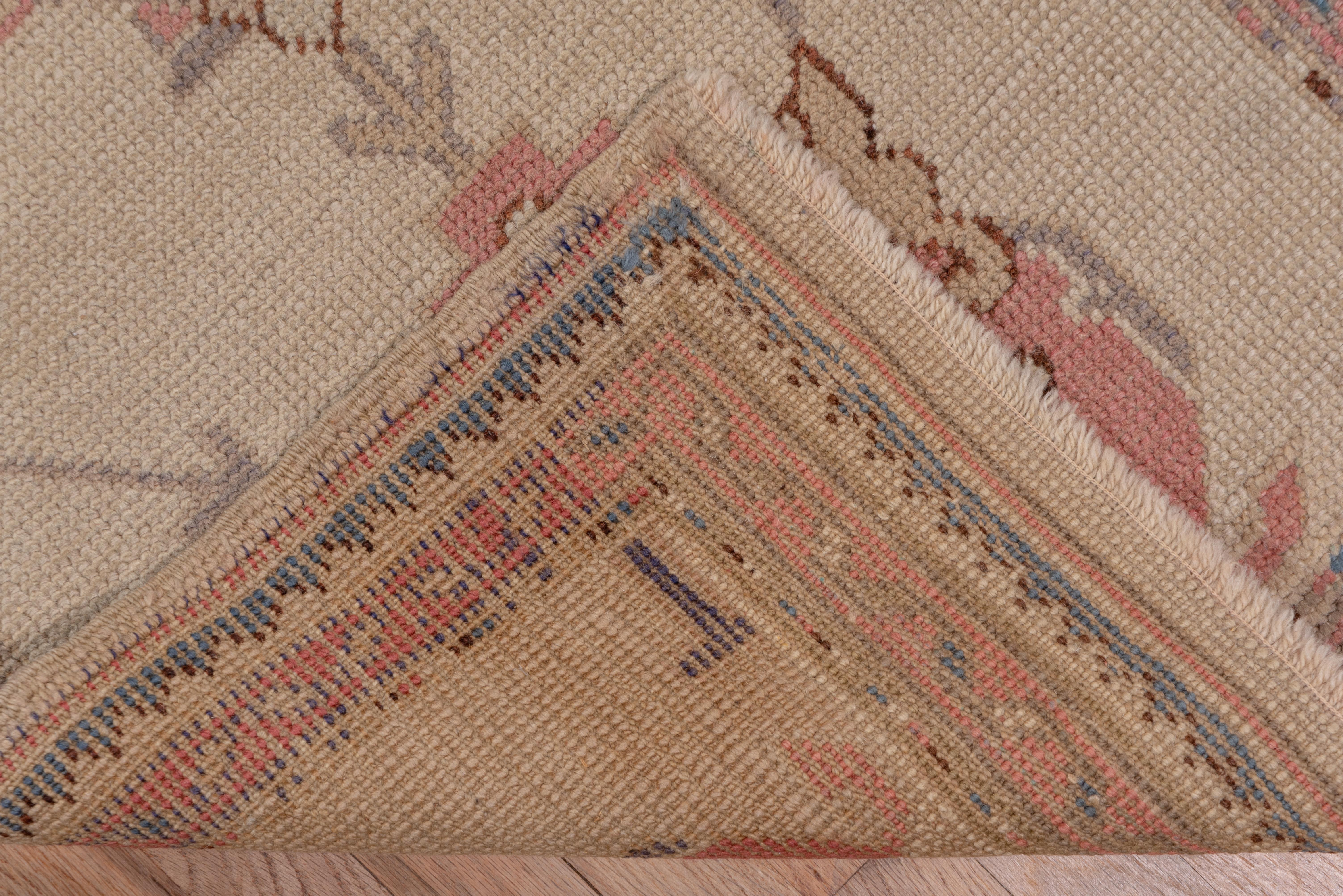 20th Century Antique Long Oushak Runner, Sand Field