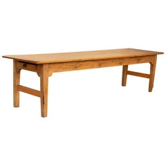 Antique Long Pine Farm Table