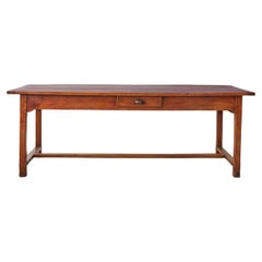 Antique Long Provence Table in Solid Fruitwood, France, 19th Century