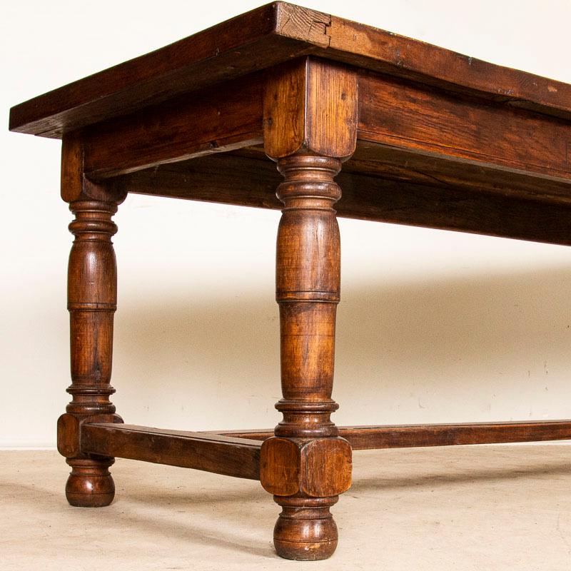 Antique Long Refectory Library Oak Dining Table from France 4