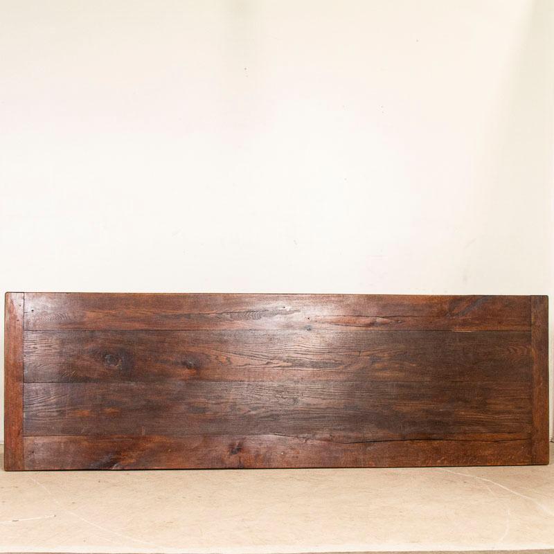 Antique Long Refectory Library Oak Dining Table from France 5