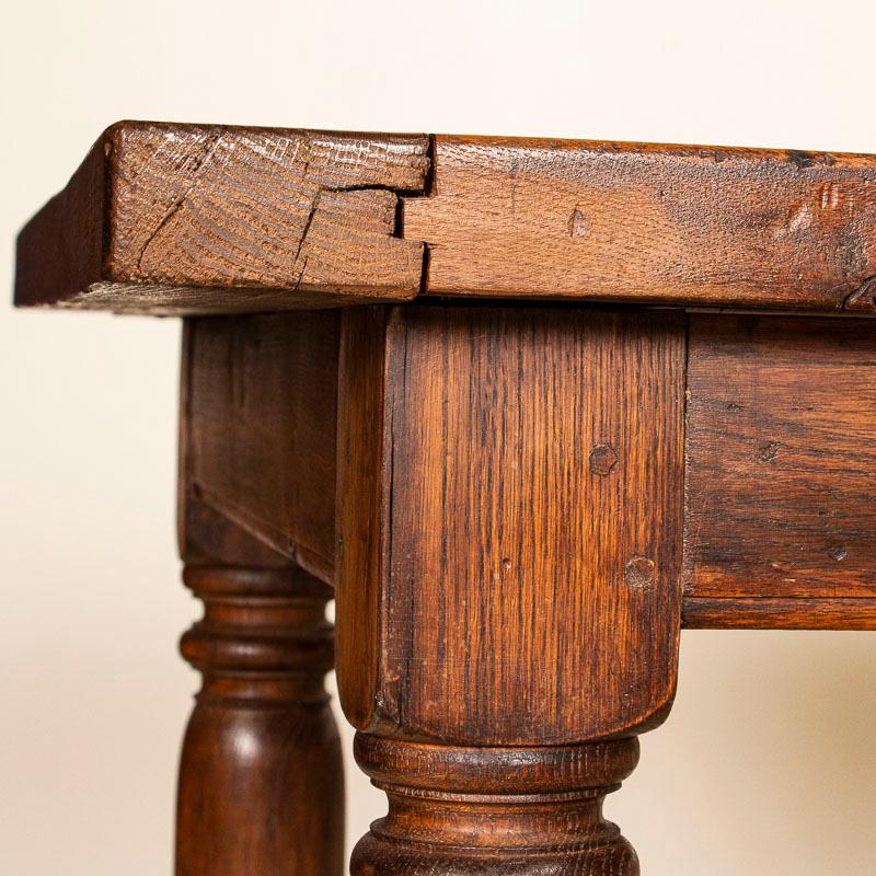 Antique Long Refectory Library Oak Dining Table from France 1