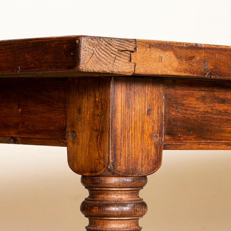 Antique Long Refectory Library Oak Dining Table from France 2