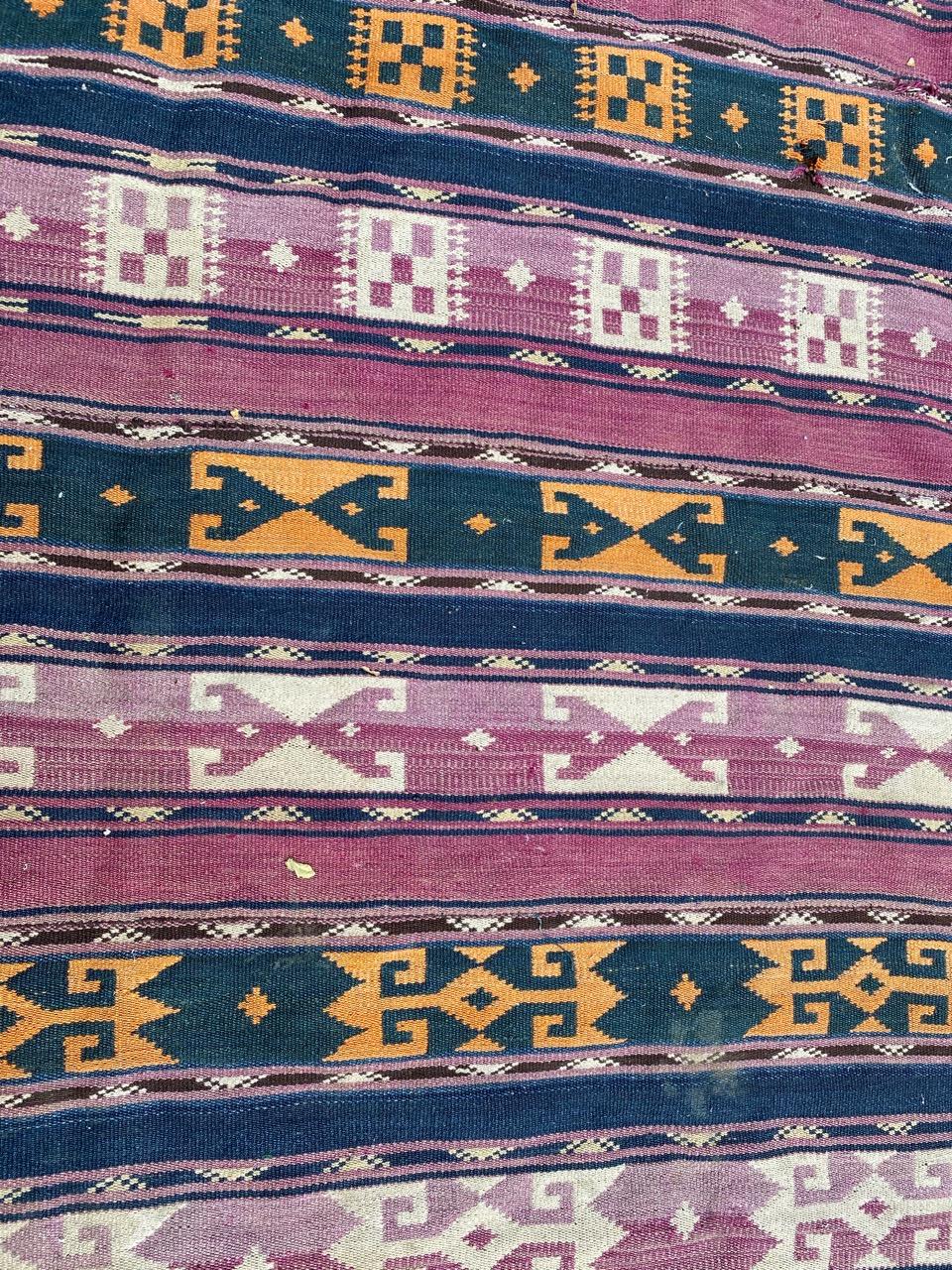 Bobyrug’s Antique Long Tribal Kilim For Sale 11