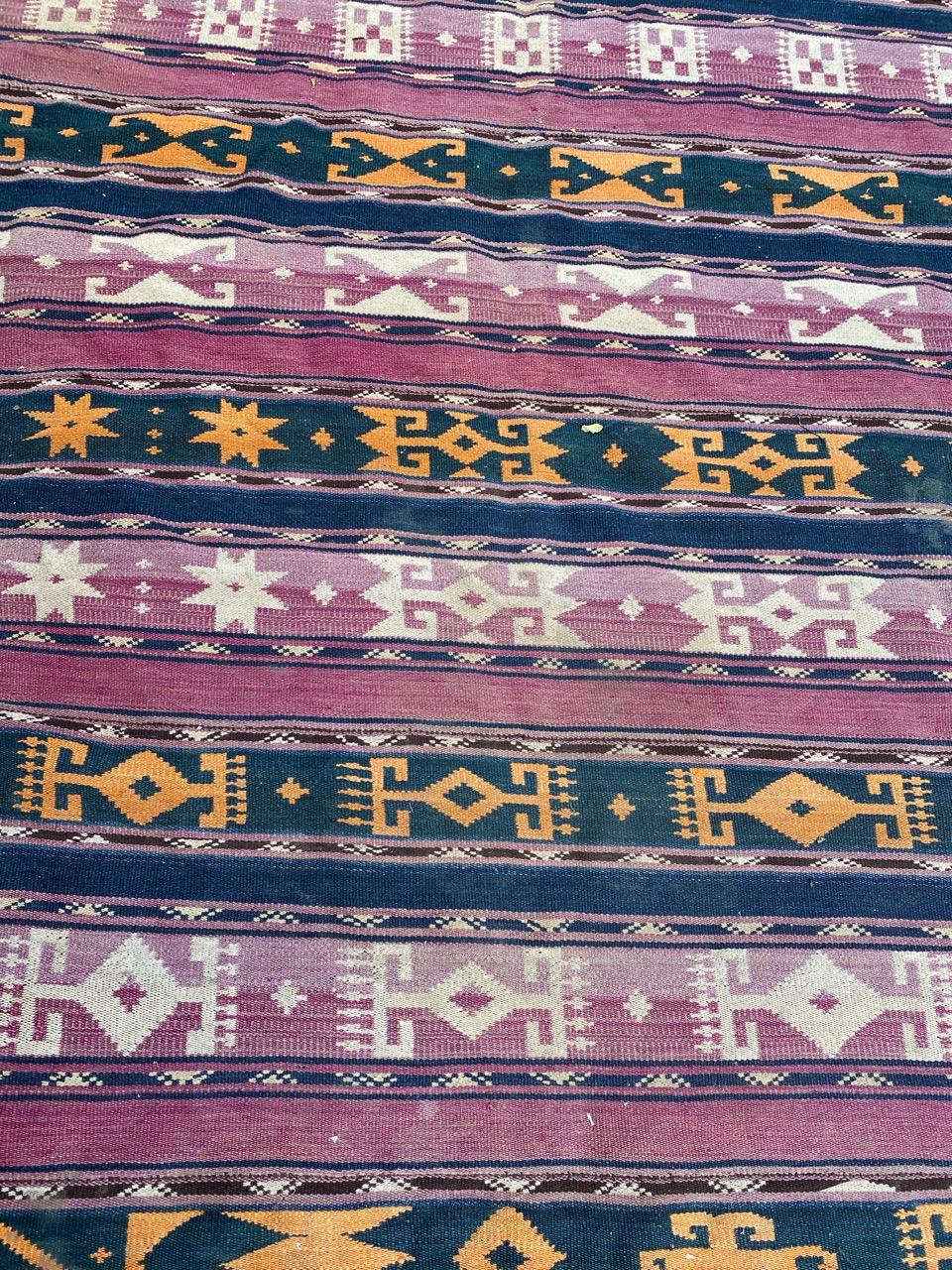 Bobyrug’s Antique Long Tribal Kilim In Good Condition For Sale In Saint Ouen, FR