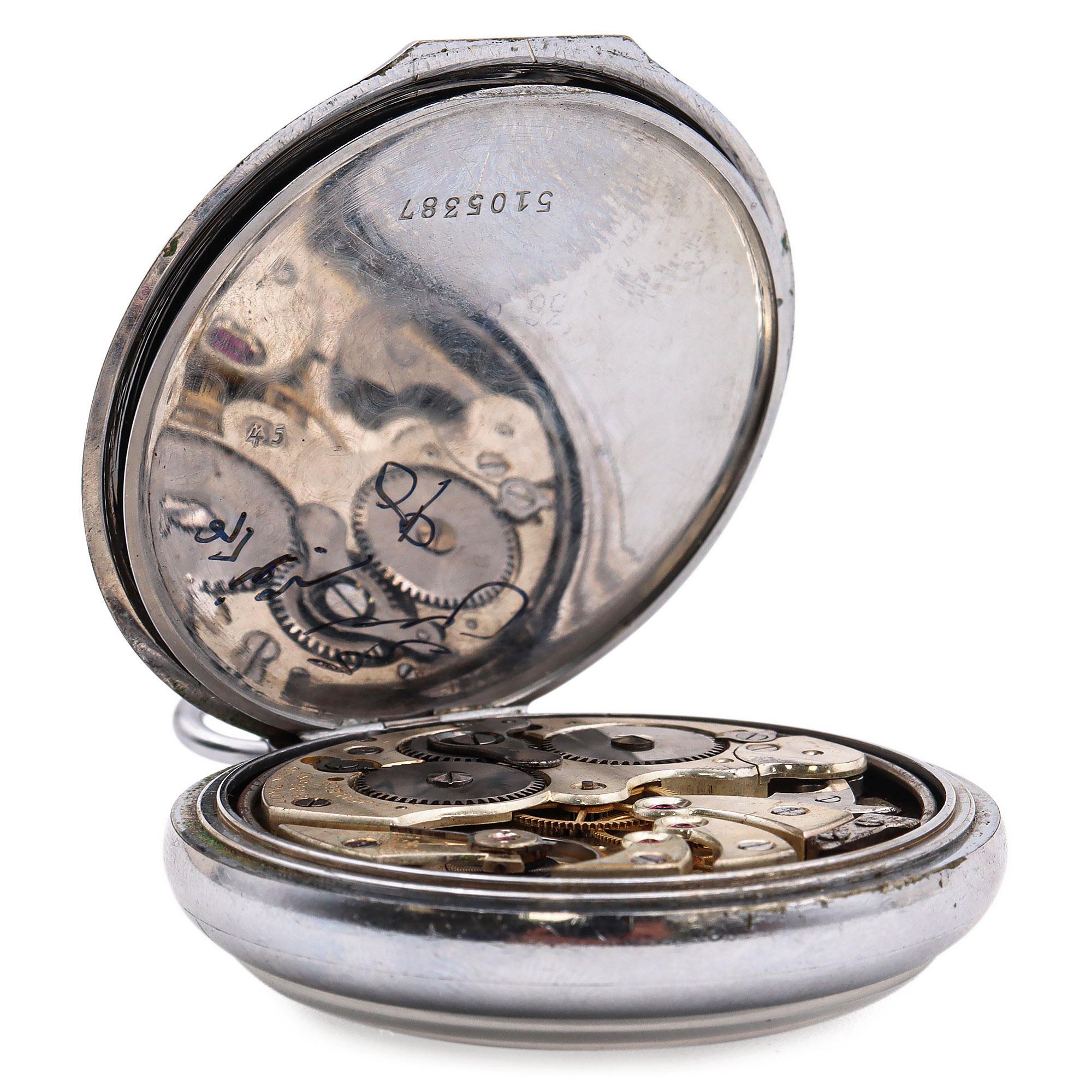 Women's or Men's Antique Longines 15 Jewel Chronograph Alarm Pocket Watch