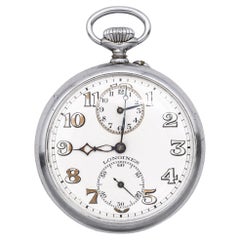 Antique Longines 15 Jewel Chronograph Alarm Pocket Watch