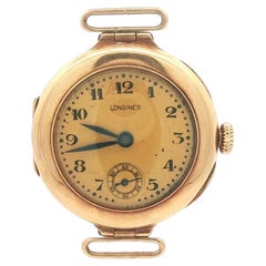 Antique Longines Mechanical 14k Yellow Gold 28mm Pocket Watch Conversion
