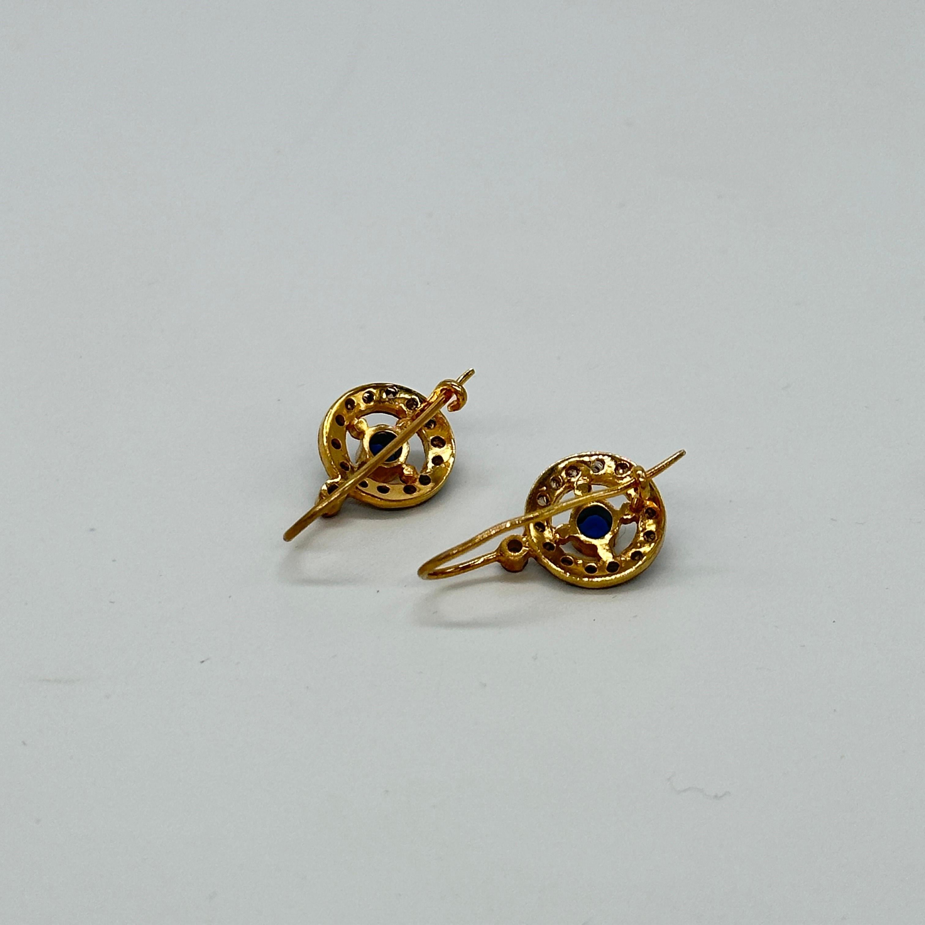 Antique look natural rose cut diamonds Ruby silver wire post earrings For Sale 1