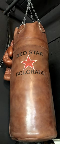 Antique Look "Red Star Belgrade" Leather Punching Bag