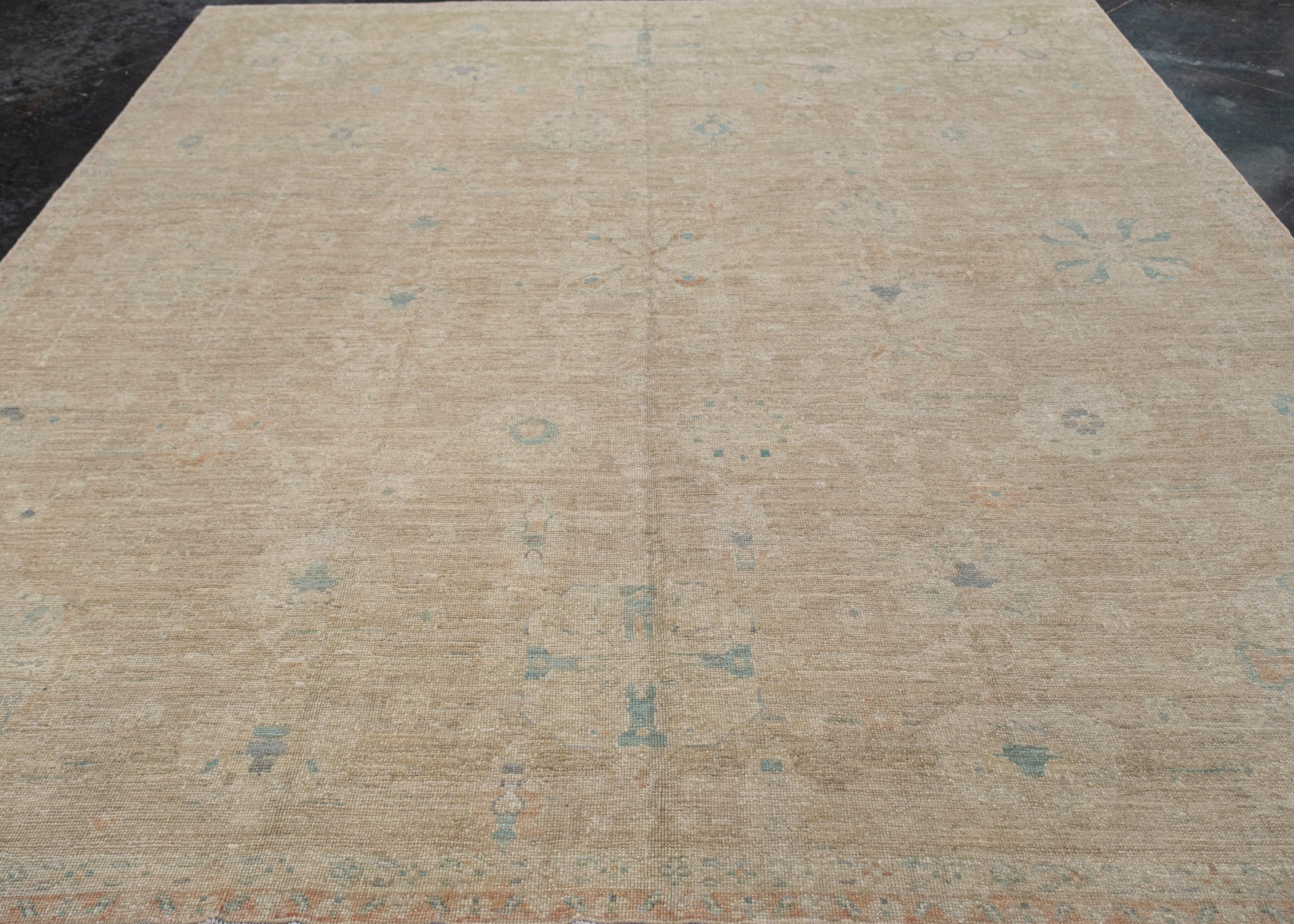 Antique Look Turkish Oushak Rug 9'2