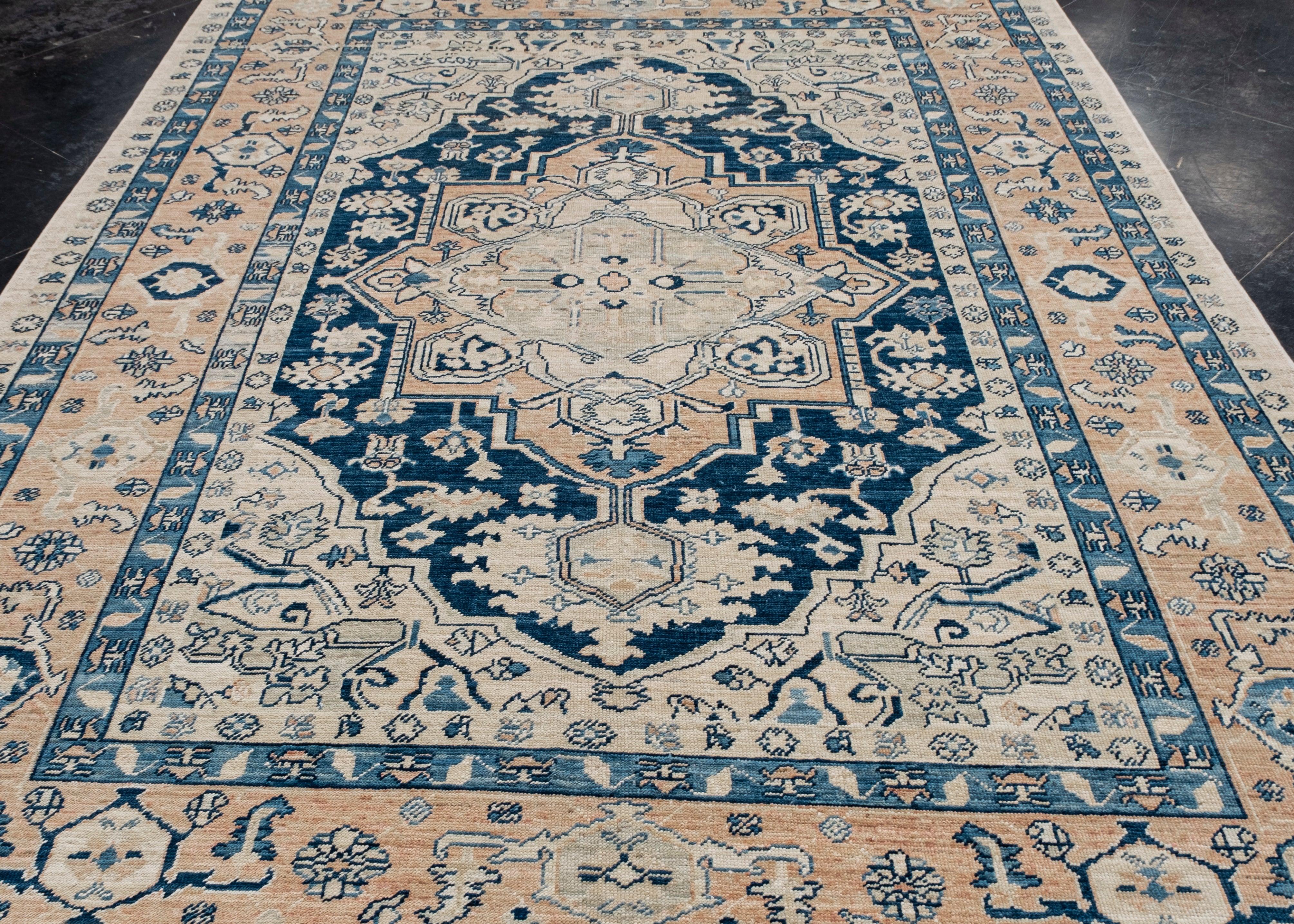Contemporary Antique Look Turkish Oushak Rug Oriental Handmade 7'5