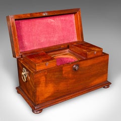 Antico contenitore per tè sfuso, inglese, a doppio scomparto, Regenza, 1820