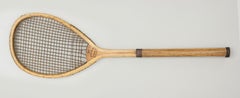 Antique Lopsided Henry Malings Tennis Racket, 19th Century