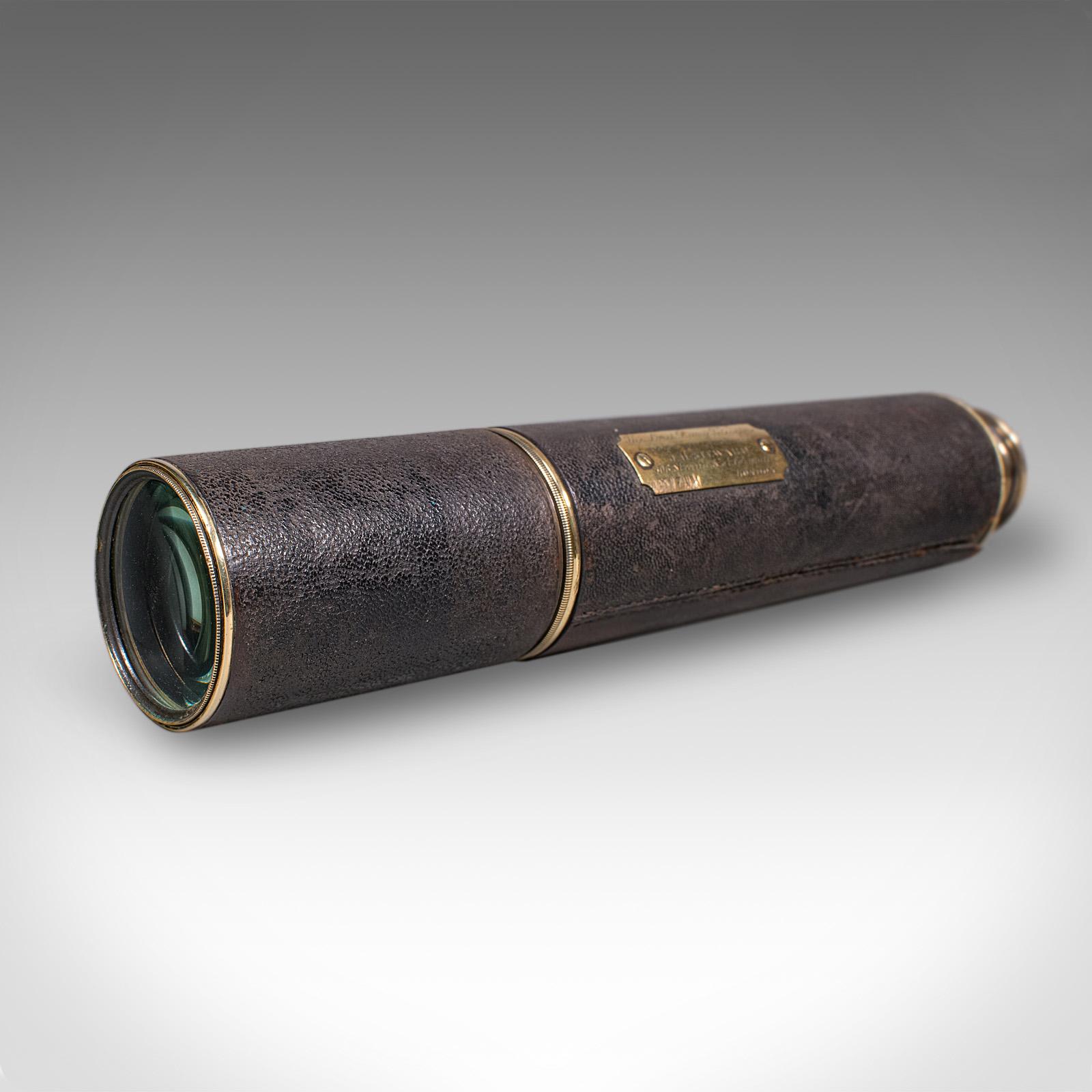 Antique Lord Bury 4 Draw Telescope, English, Terrestrial, JH Steward, Victorian Bon état - En vente à Hele, Devon, GB