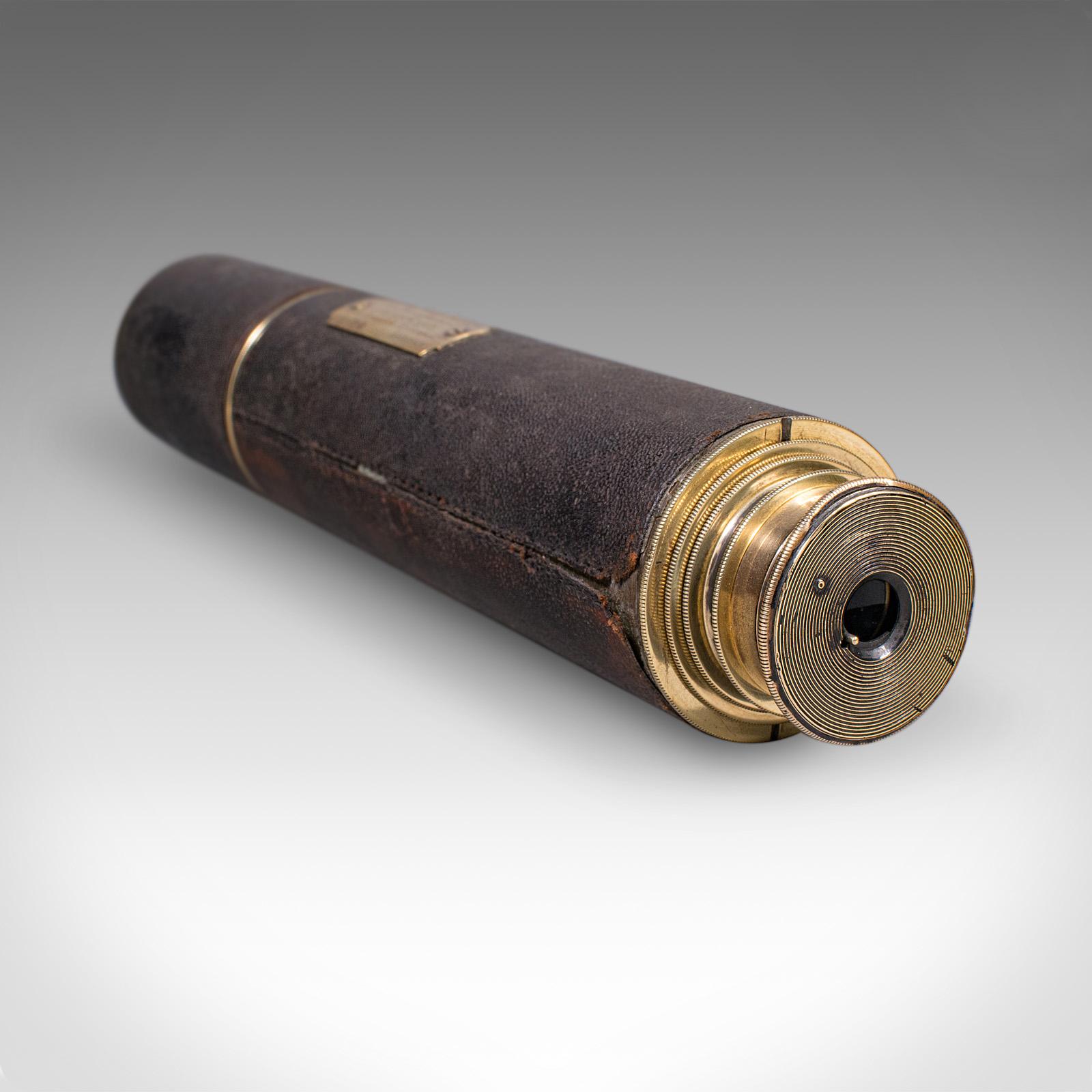 Fin du XIXe siècle Antique Lord Bury 4 Draw Telescope, English, Terrestrial, JH Steward, Victorian en vente