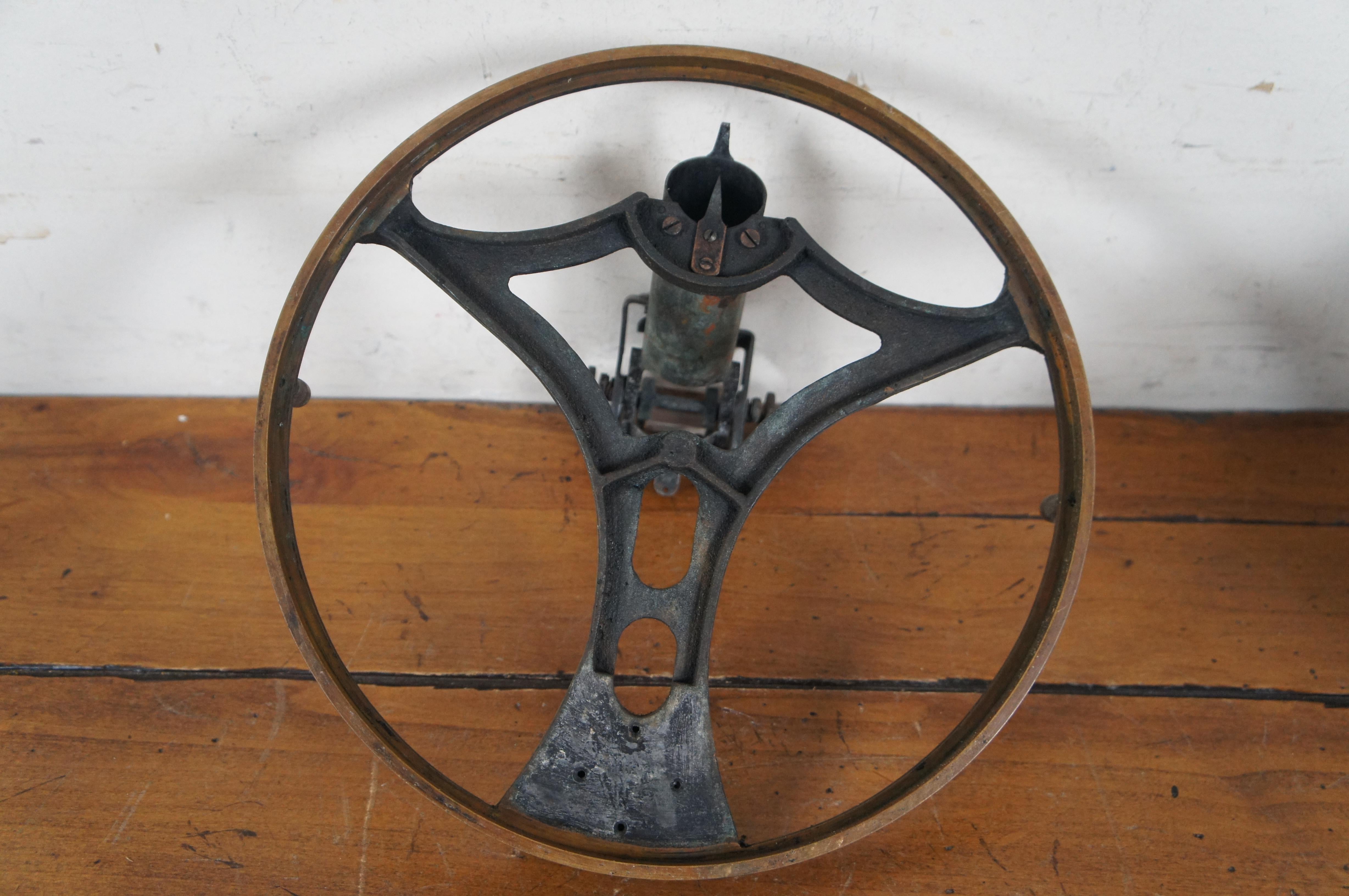 Antique Lord Kelvins Azimuth Mirror Nautical Navigation Prism Circle & Case  For Sale 1