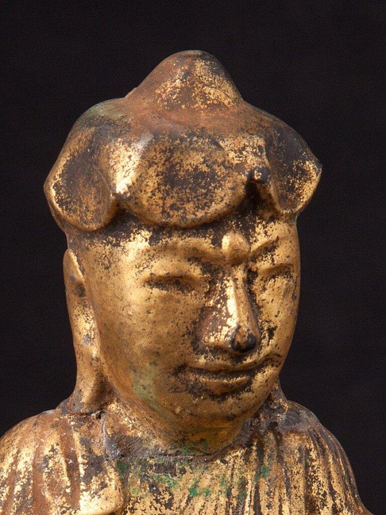 Antique Lotus Buddha Statue from Burma For Sale at 1stDibs
