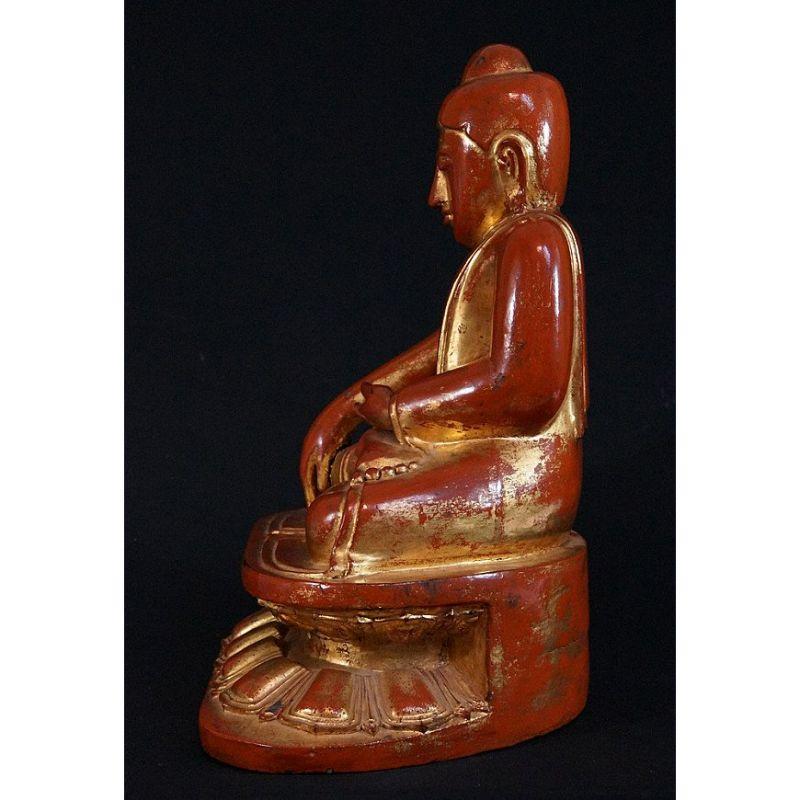 Burmese Antique Lotus Buddha Statue from Burma For Sale