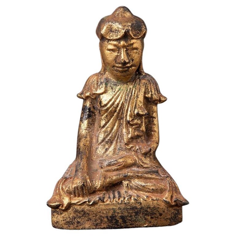 Antique Lotus Buddha Statue from Burma For Sale at 1stDibs