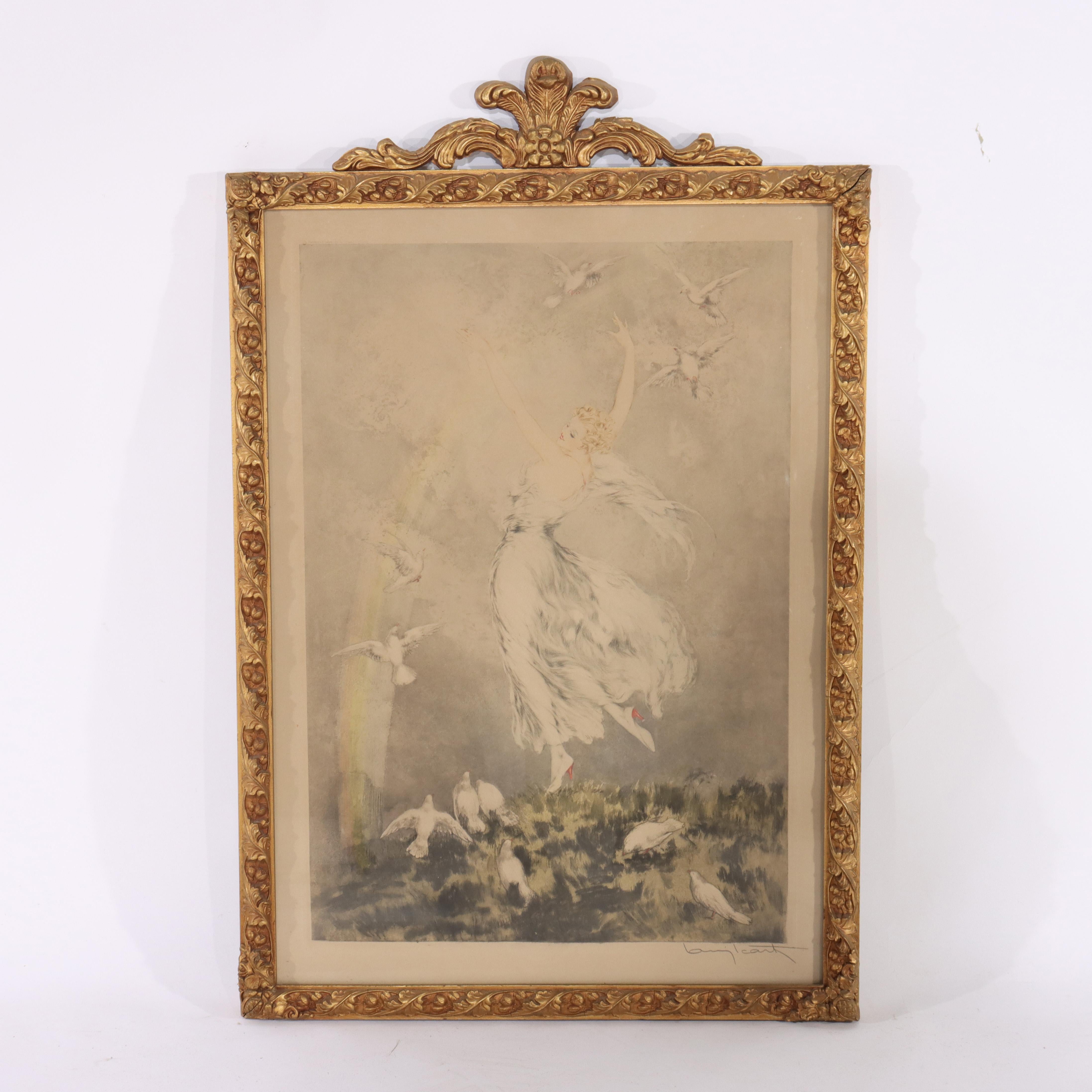 Antique Louis Icart Colored Etching “Rainbow” Signed C1920 For Sale 8