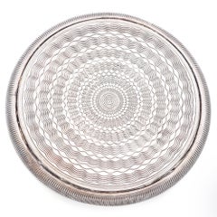 Antique Louis Kuppenheim Sterling Silver Guilloche Enamel Compact Case