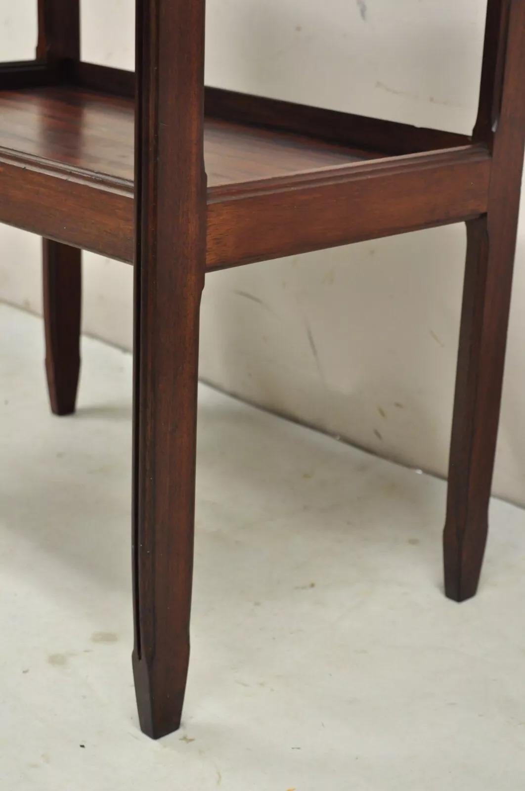 Antique Louis Majorelle French Art Nouveau Inlaid Mahogany 2 Tier Side Table For Sale 5