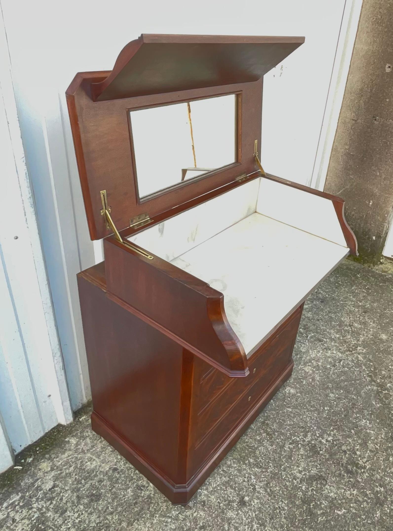 Ancienne commode Chemin De Fer Louis-philippe avec marbre et miroir, La 5
