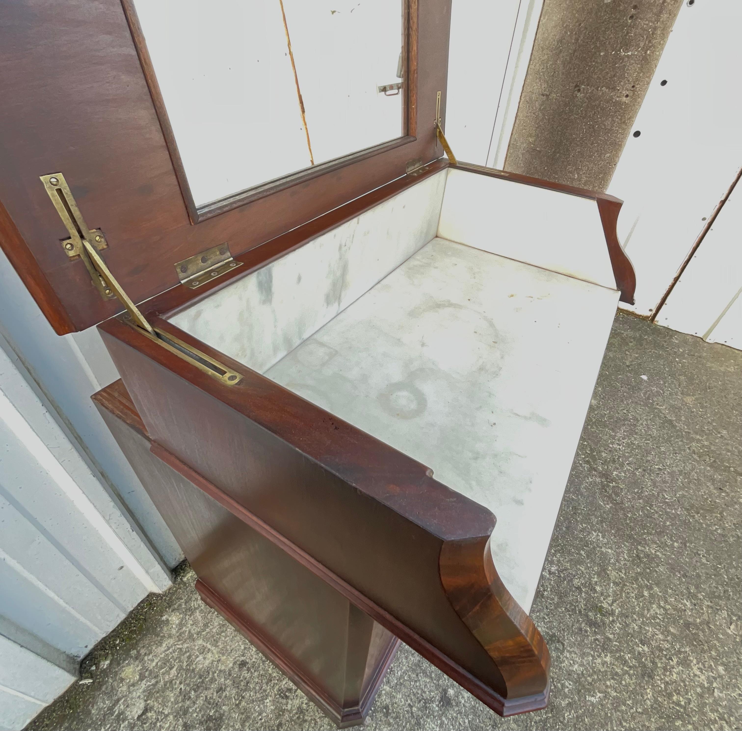 Ancienne commode Chemin De Fer Louis-philippe avec marbre et miroir, La 7