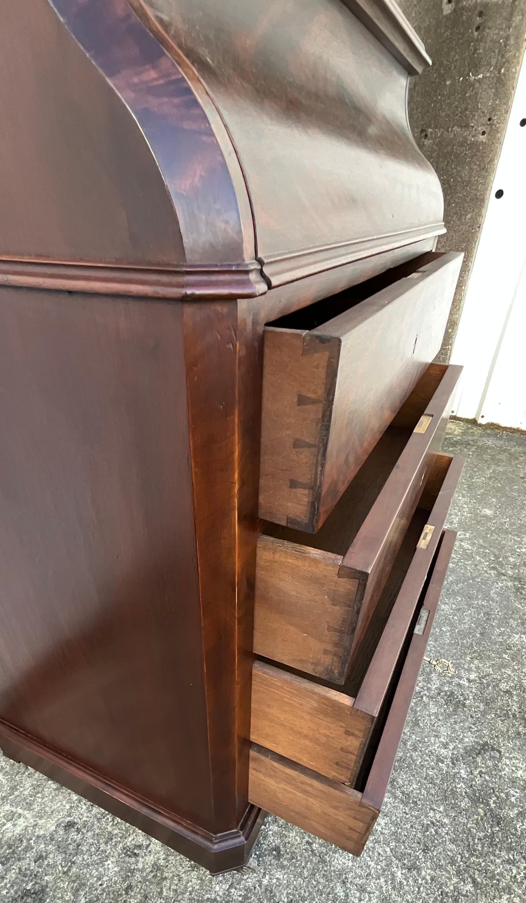 Ancienne commode Chemin De Fer Louis-philippe avec marbre et miroir, La 12