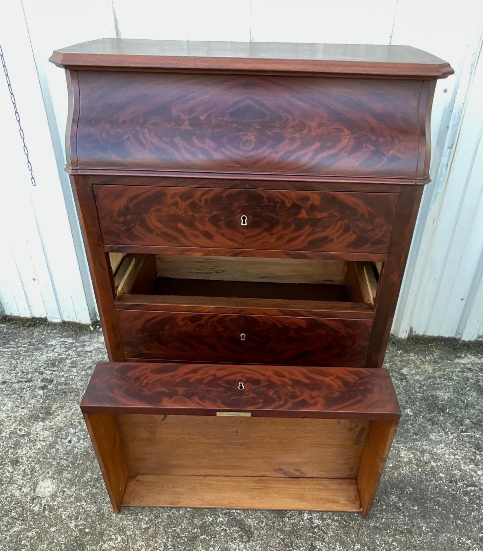 Ancienne commode Chemin De Fer Louis-philippe avec marbre et miroir, La 13