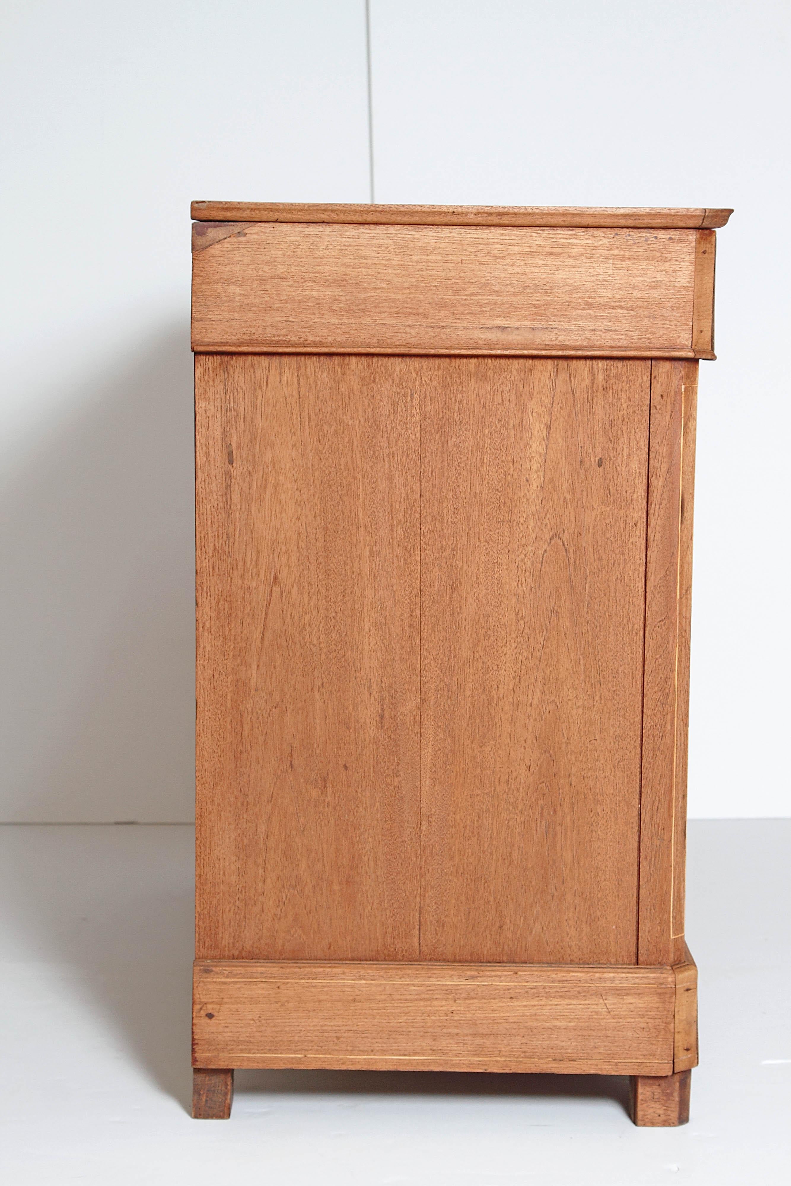 Antique Louis Philippe Chest of Drawers with Wood Top In Good Condition In Dallas, TX