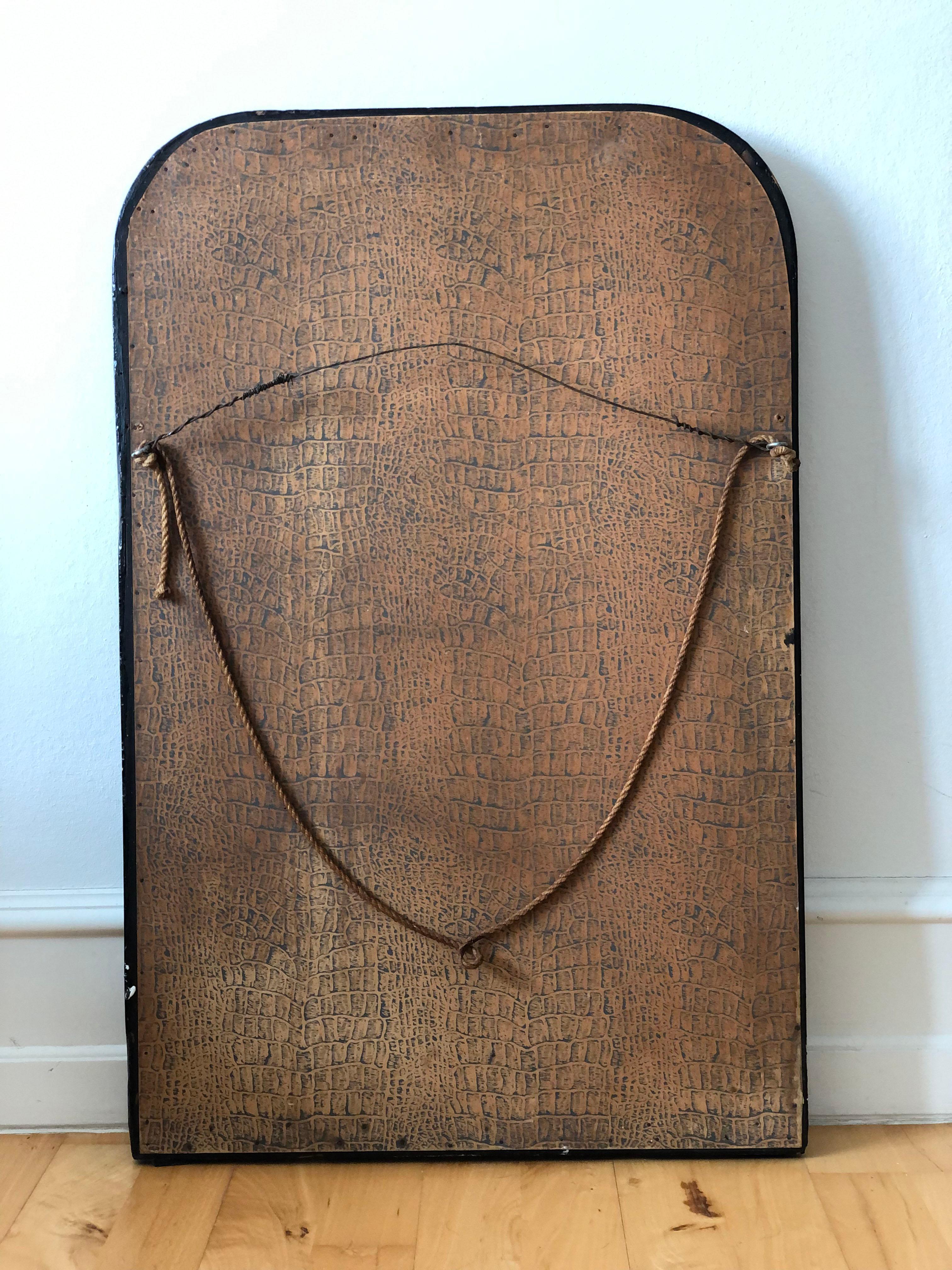 Antique Louis Philippe French Mirror in Black and Gold, Finales S. XIX siglo XIX en venta