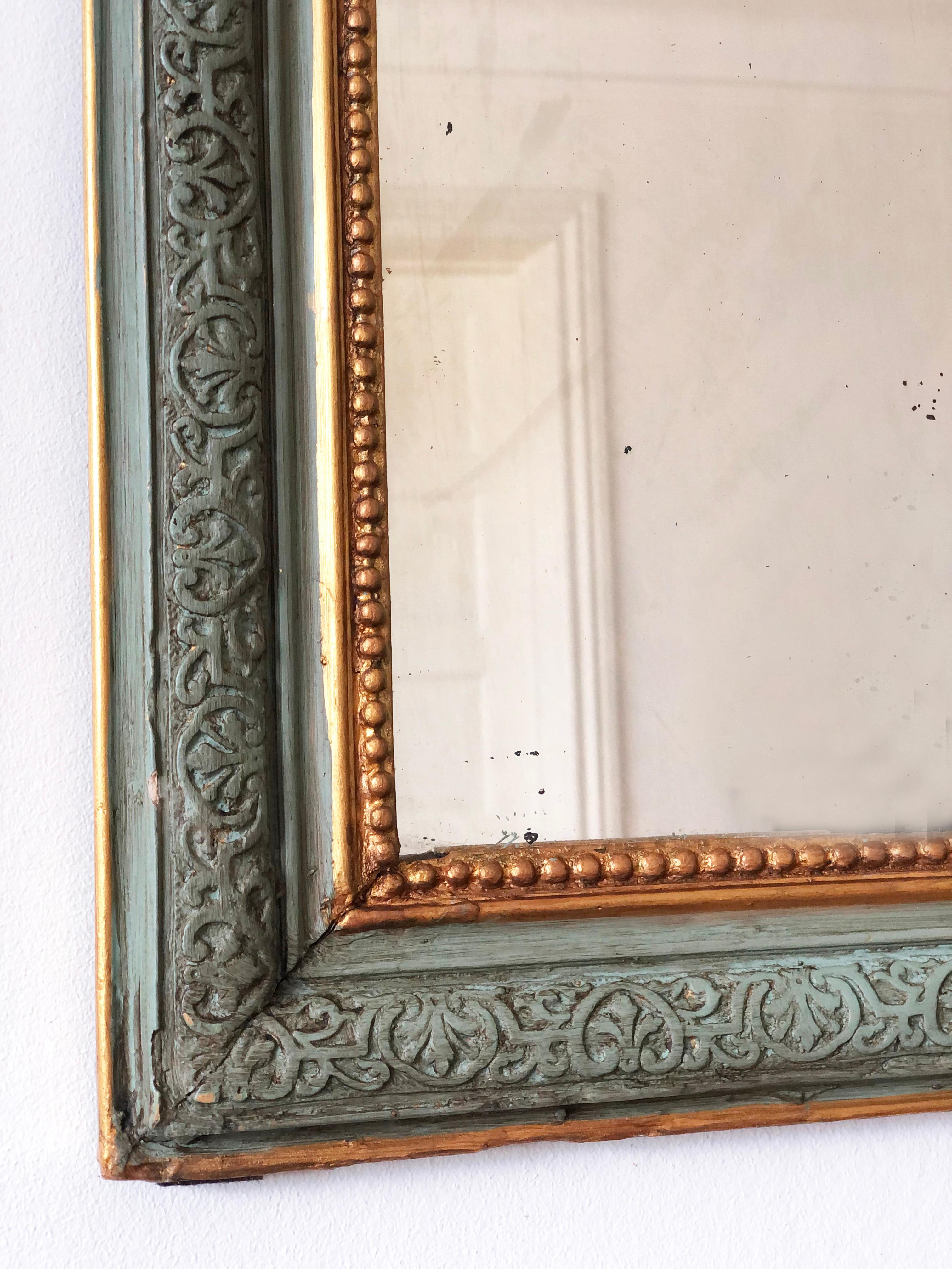 Louis-Philippe Antique French Mirror de Louis Philippe en Greene & Greene, fin du 19e siècle en vente