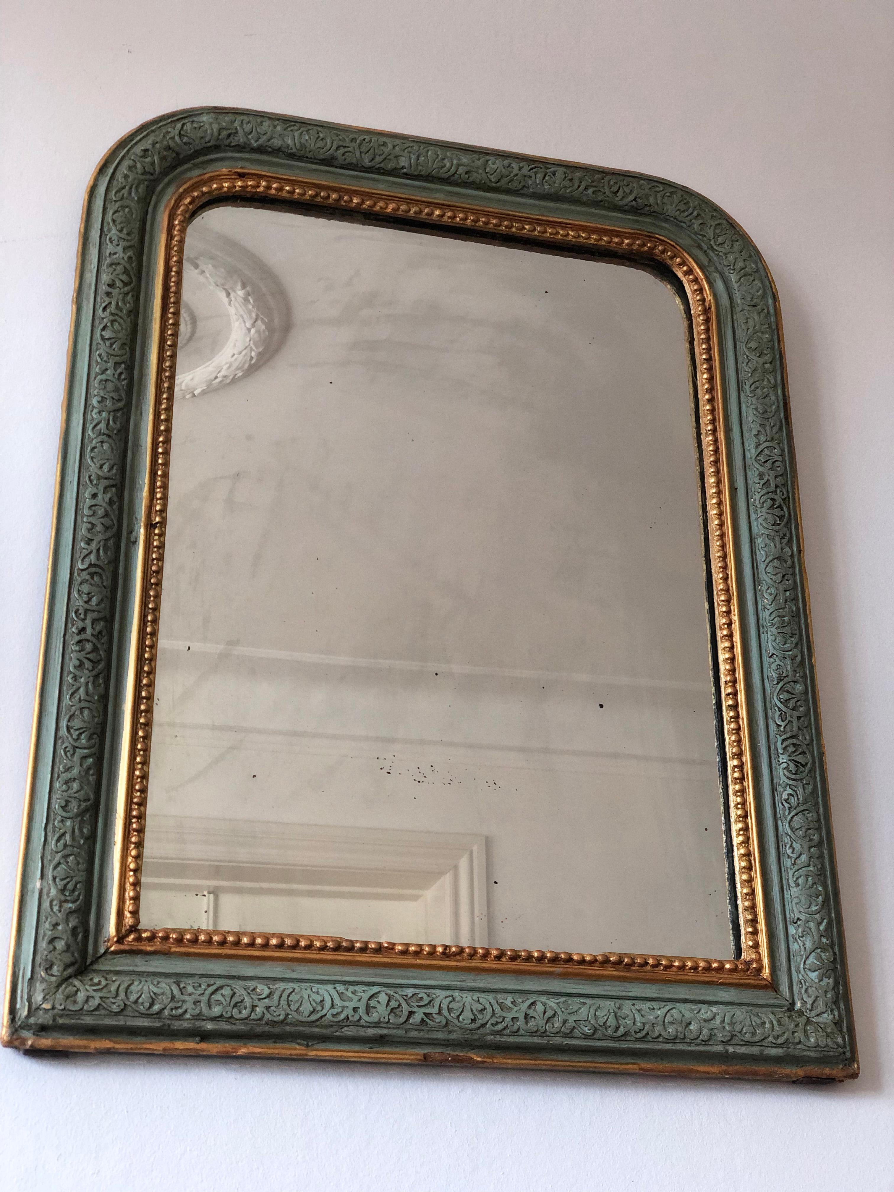 Français Antique French Mirror de Louis Philippe en Greene & Greene, fin du 19e siècle en vente