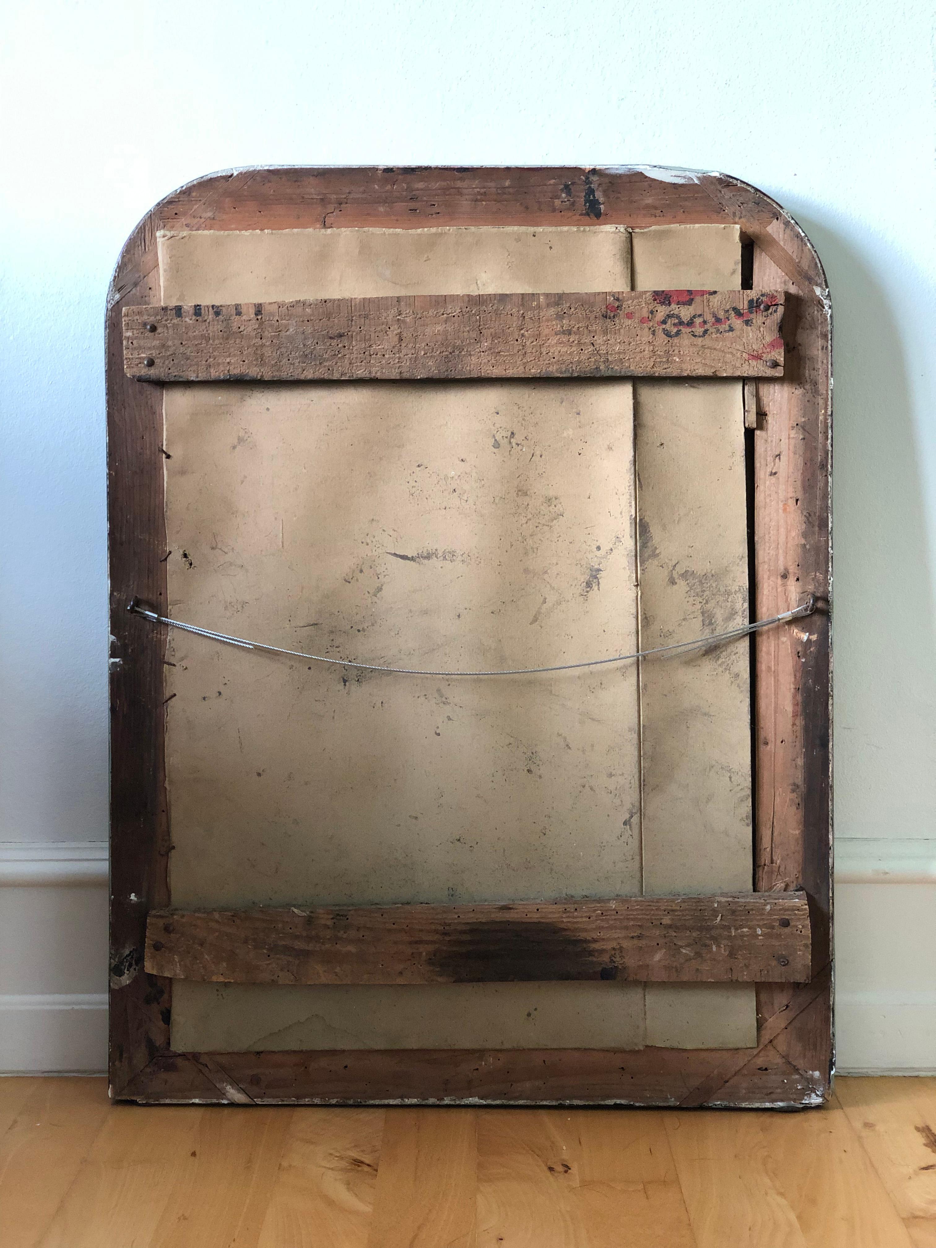 Antique Louis Philippe French Mirror in Green and Gold, Finales S. XIX en venta 1