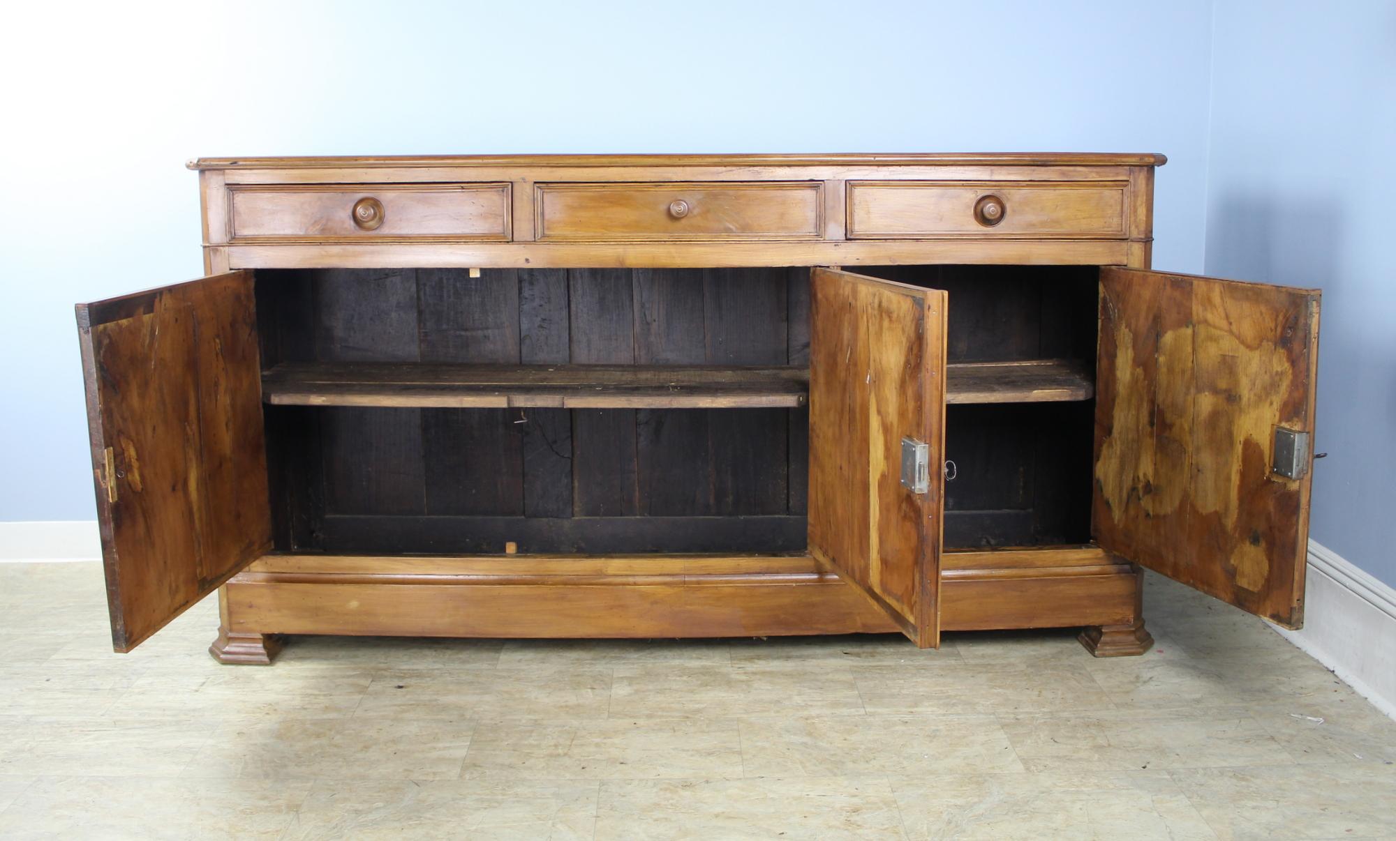 Antique Louis Philippe Fruitwood Enfilade In Good Condition In Port Chester, NY