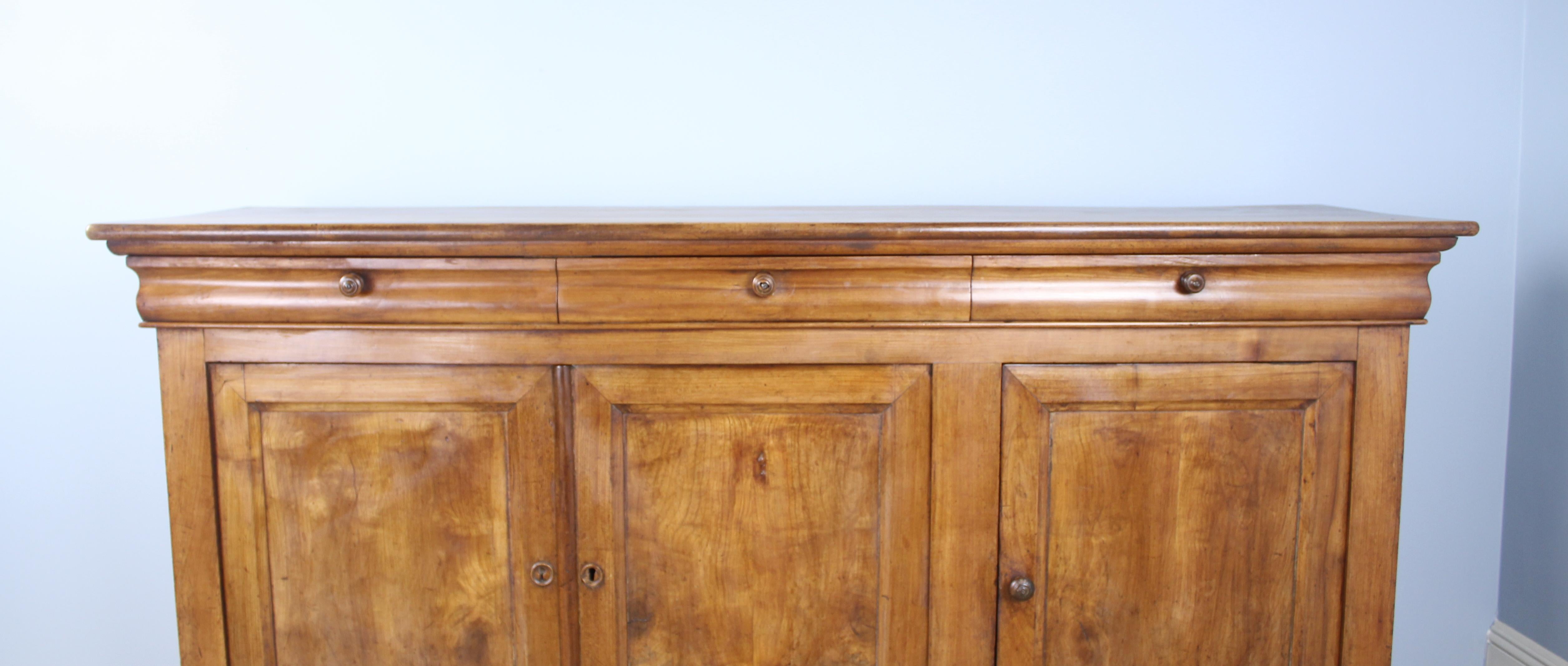 19th Century Antique Louis Philippe Fruitwood Enfilade For Sale