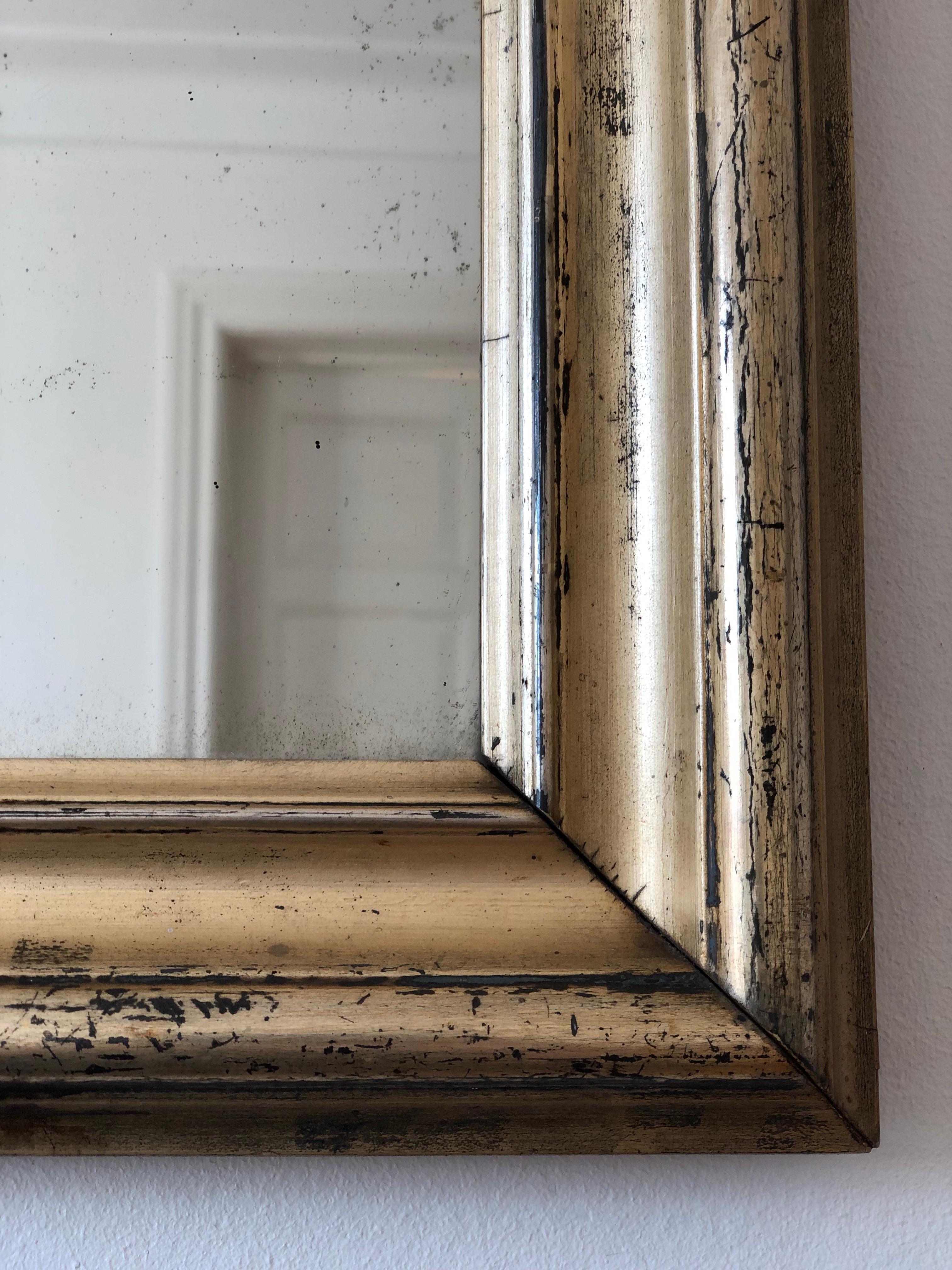 French Antique Louis Philippe Full Length Giltwood Mirror France Late 19th Century