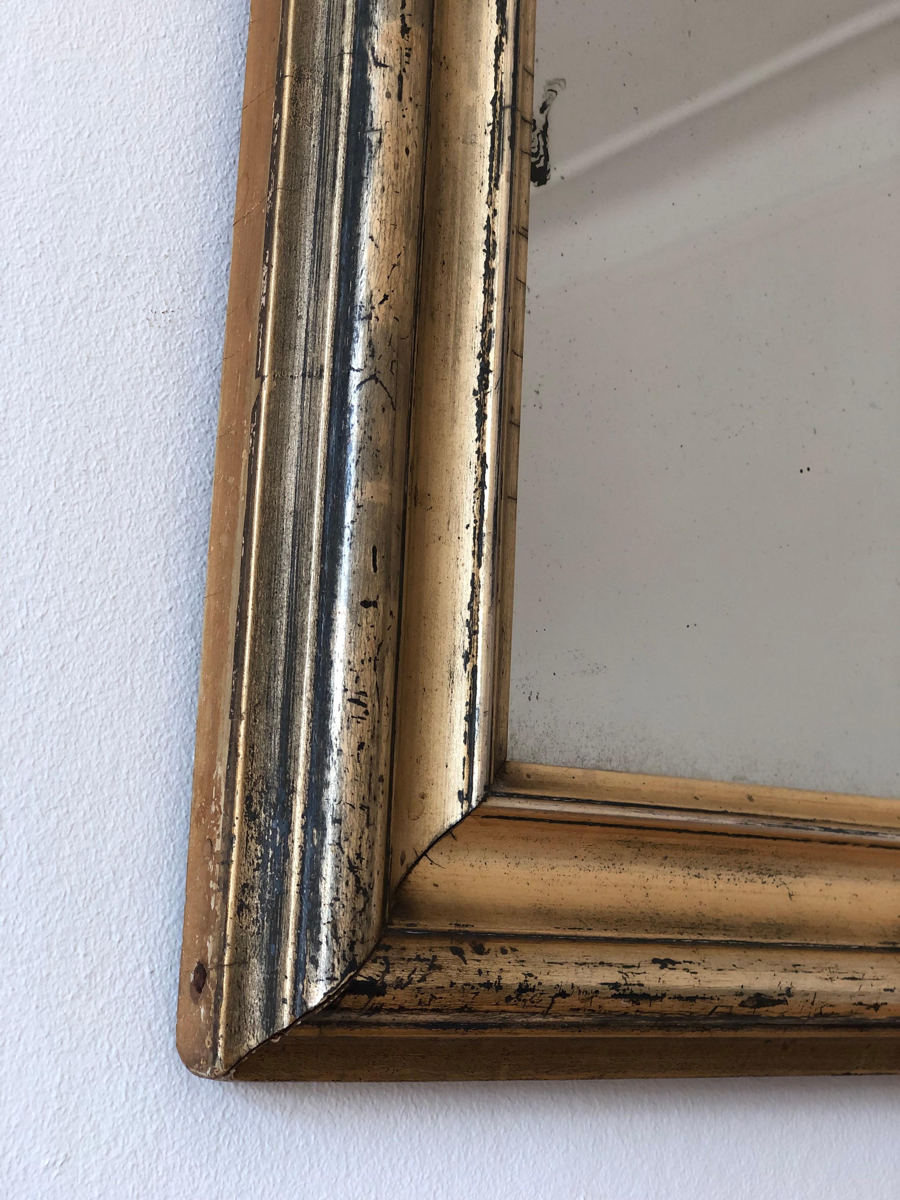 Antique Louis Philippe Full Length Giltwood Mirror France Late 19th Century 1