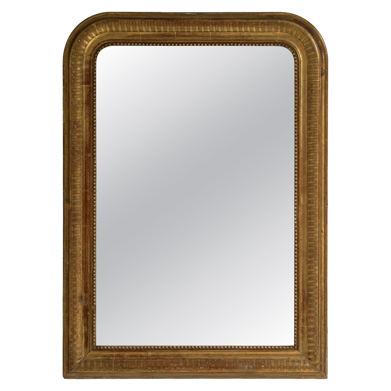 Antique Louis Philippe Giltwood Mirror, Gold Frame, France, 1880s For Sale