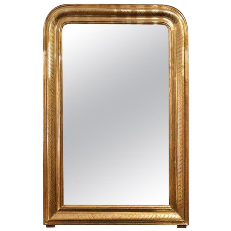 Antique Louis Philippe Gold Leaf Mirror circa 1850
