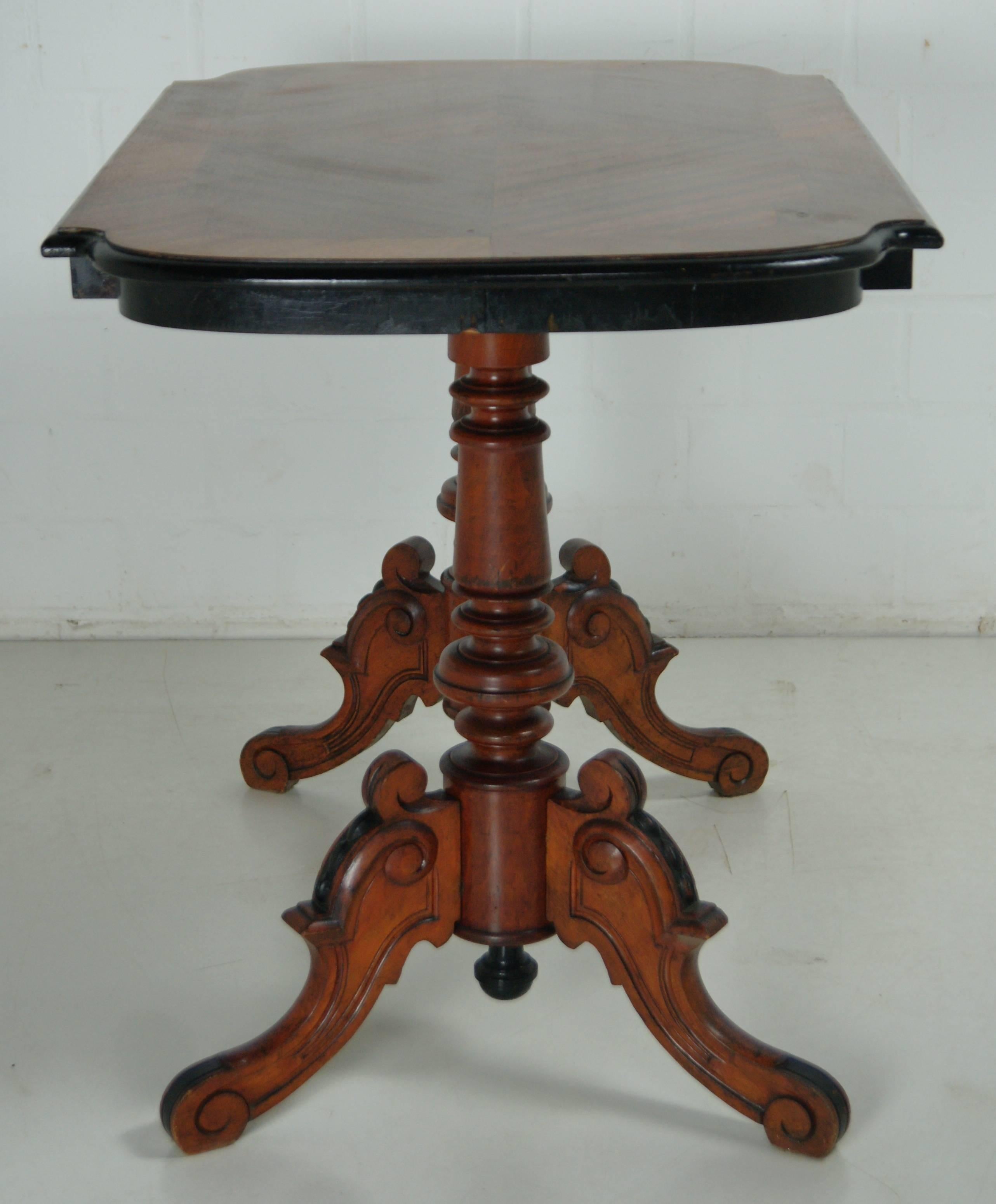 French Antique Louis Philippe Mahogany Side Table, circa 1870