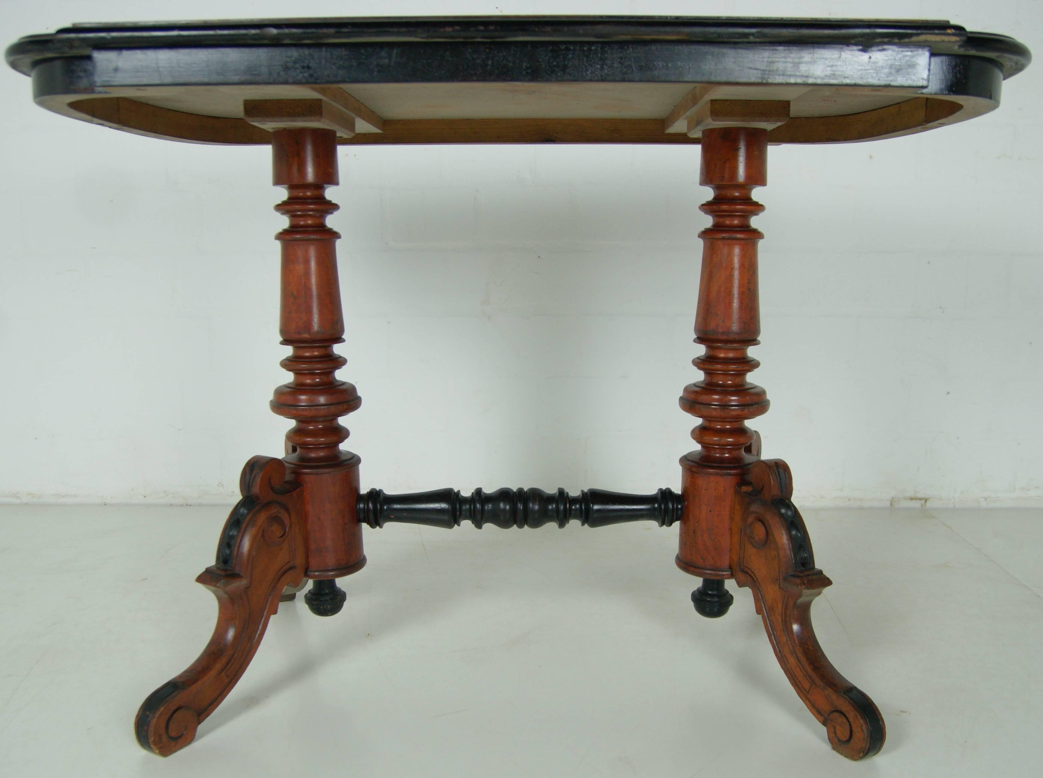 Antique Louis Philippe Mahogany Side Table, circa 1870 1